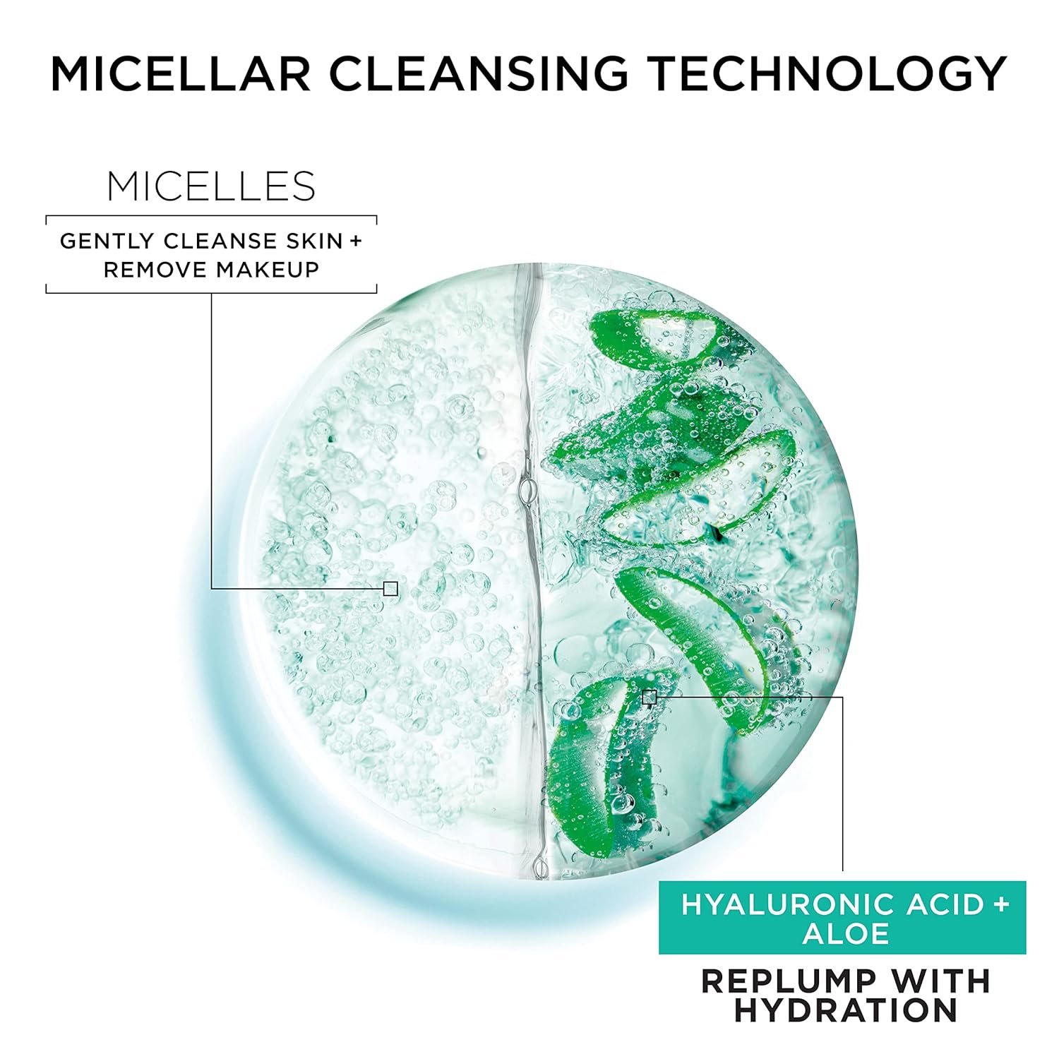 Garnier Micellar Water with Hyaluronic Acid Facial Cleanser and Makeup Remover Hydrating Vegan Unscented 13.5 Fl Oz Pack of 2 - Image 6