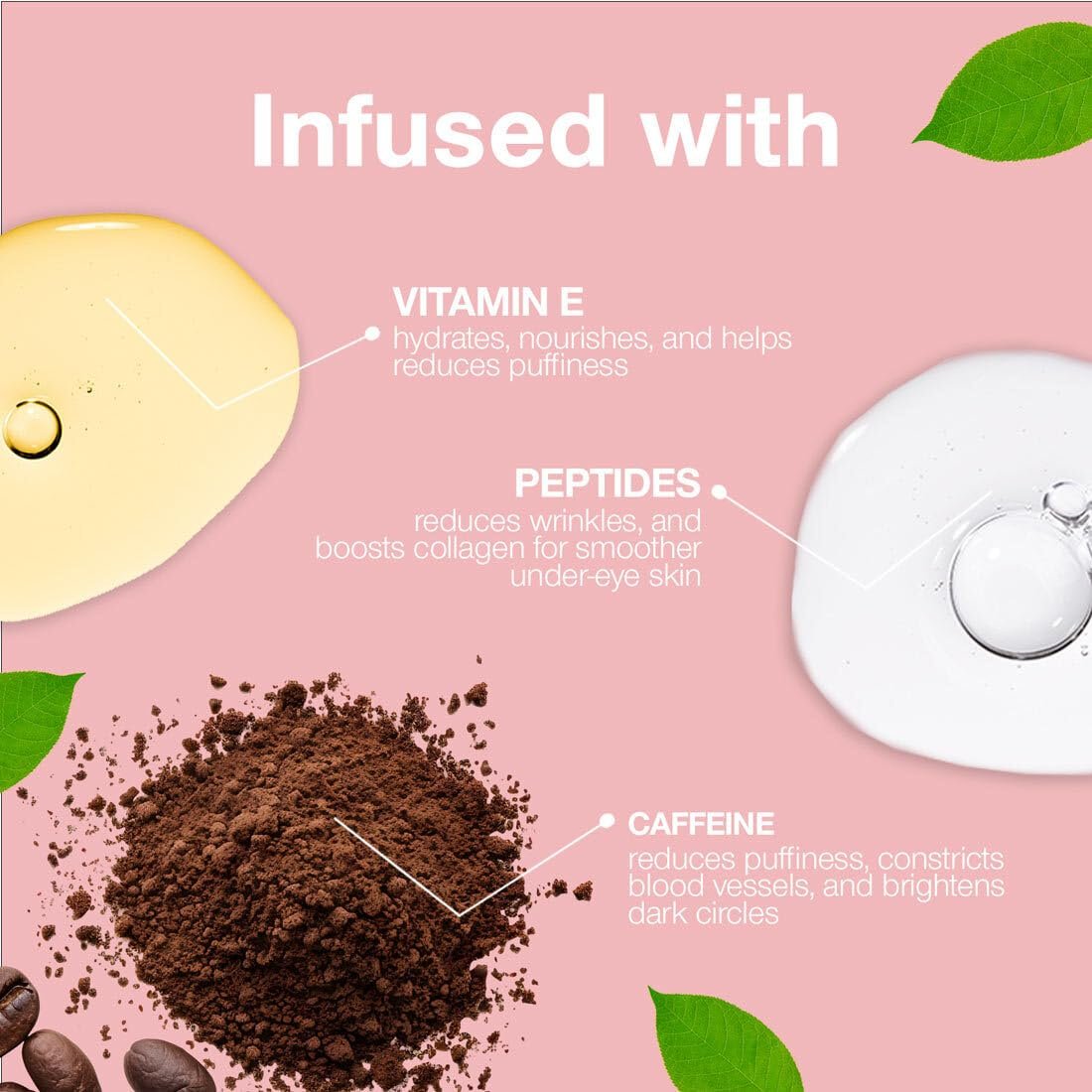 Palladio Under Eye Brightener – Conceals, Brightens, and Reduces Appearance of Dark Circles with Caffeine, Peptides & Vitamin E, Tired Skin Color Correcting Brightener & Primer, Light to Medium (Soft Pink) - Image 5