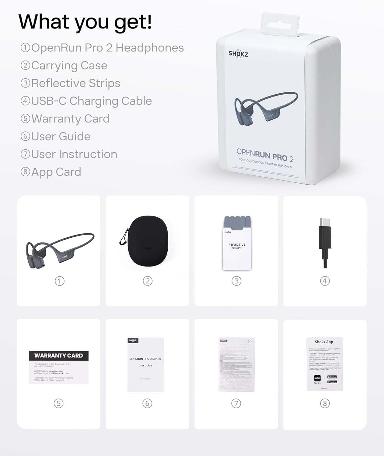 SHOKZ OpenRun Pro 2 Bone Conduction Open-Ear Bluetooth Headphones Wireless Sports Earphones with Deep Bass and Smart Mic - Image 10