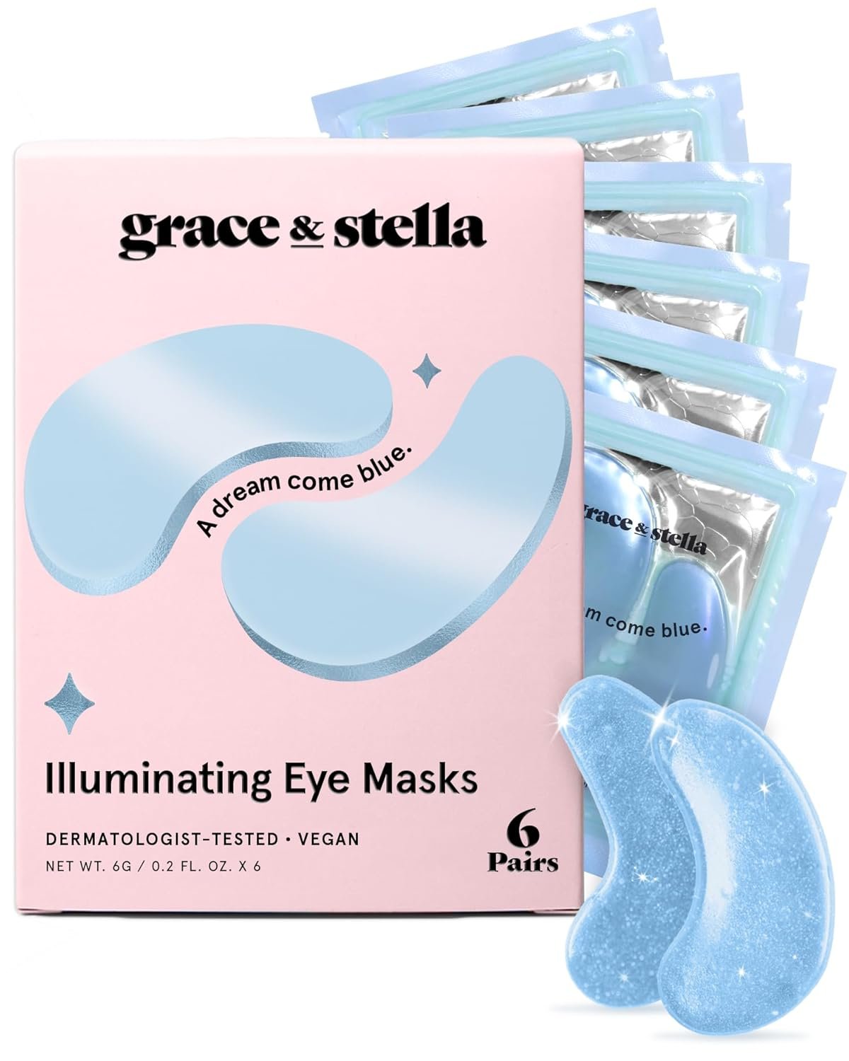 grace and stella Under Eye Mask Gel Patches for Dark Circles Puffy Eyes and Undereye Bags Vegan (24 Pairs, Gold) - Image 10