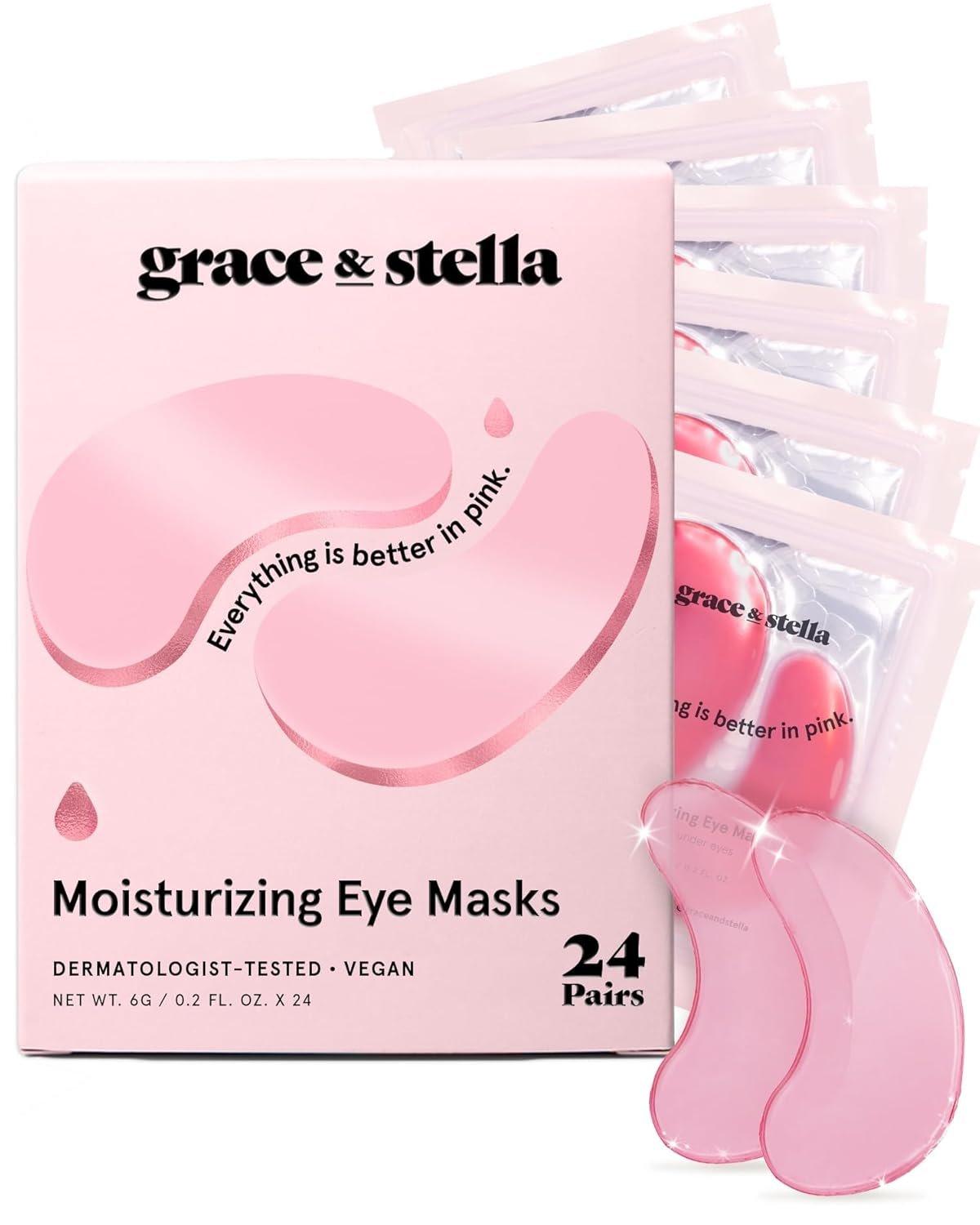 grace and stella Under Eye Mask Gel Patches for Dark Circles Puffy Eyes and Undereye Bags Vegan (24 Pairs, Gold) - Image 16