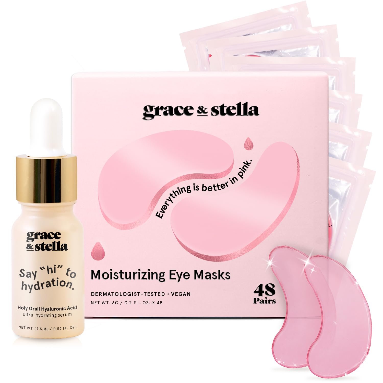 grace and stella Under Eye Mask Gel Patches for Dark Circles Puffy Eyes and Undereye Bags Vegan (24 Pairs, Gold) - Image 17