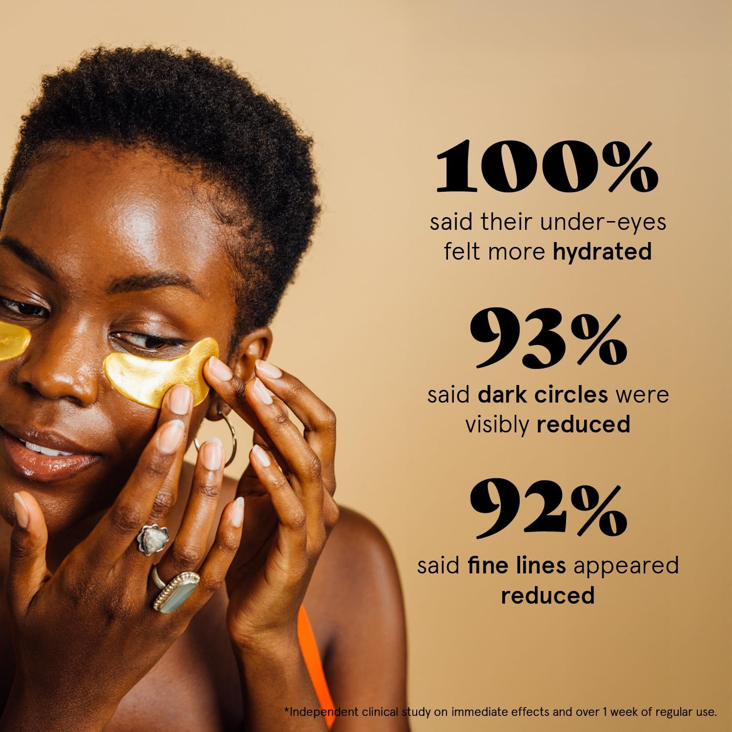 grace and stella Under Eye Mask Gel Patches for Dark Circles Puffy Eyes and Undereye Bags Vegan (24 Pairs, Gold) - Image 2