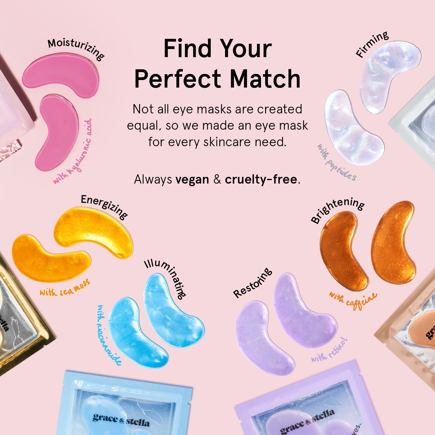 grace and stella Under Eye Mask Gel Patches for Dark Circles Puffy Eyes and Undereye Bags Vegan (24 Pairs, Gold) - Image 5