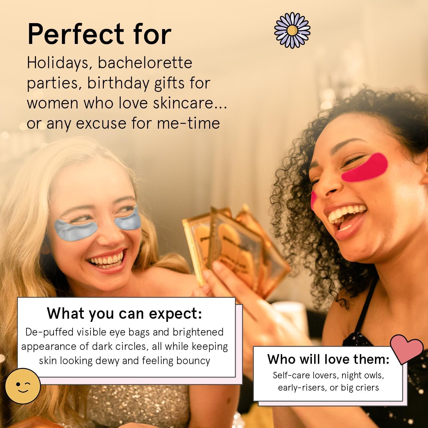 grace and stella Under Eye Mask Gel Patches for Dark Circles Puffy Eyes and Undereye Bags Vegan (24 Pairs, Gold) - Image 7